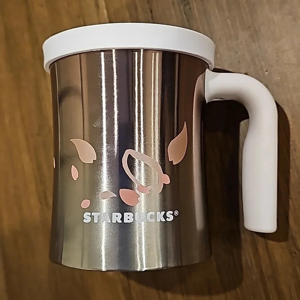 2017 Starbucks Sakura Purity Cherry Blossom Japan Pink Stainless Limited Mug Cup